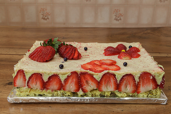 Fraisier à la pistache