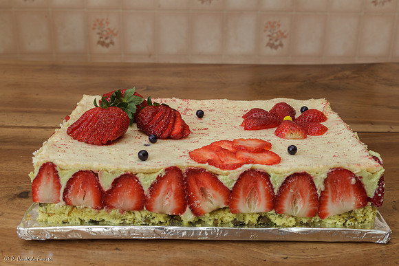Fraisier à la pistache